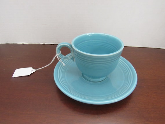 Fiesta blue cup and saucer