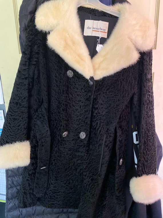 Persian Lamb and white mink coat