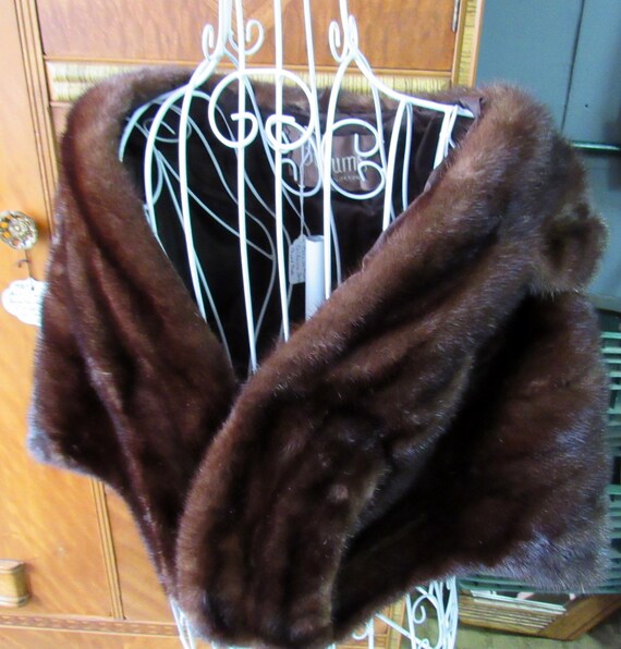 Vintage Mink Fur Bolero Shrug Jacket
