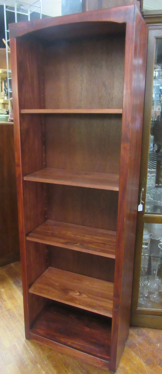Tall wood bookshelf