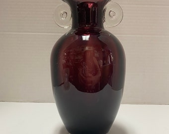 Art Deco Amethyst Blenko Art Glass Vase