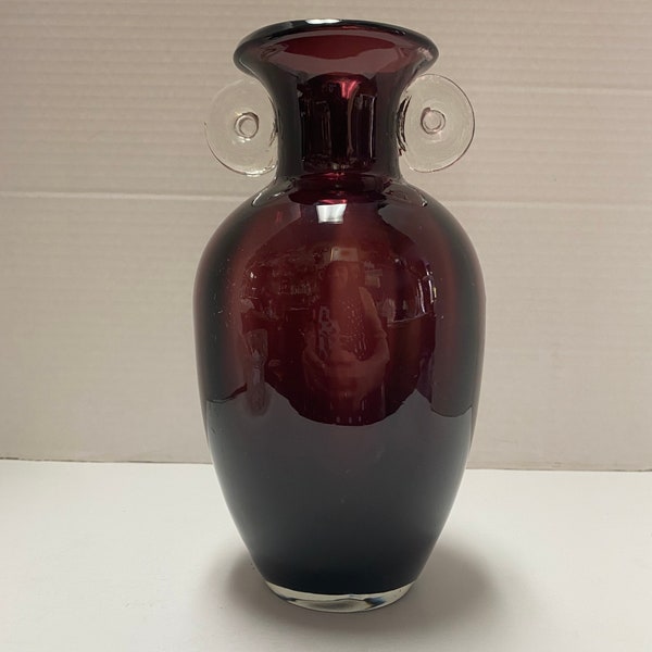 Art Deco Amethyst Blenko Art Glass Vase