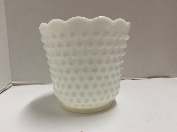 Fire King Hobnail Planter