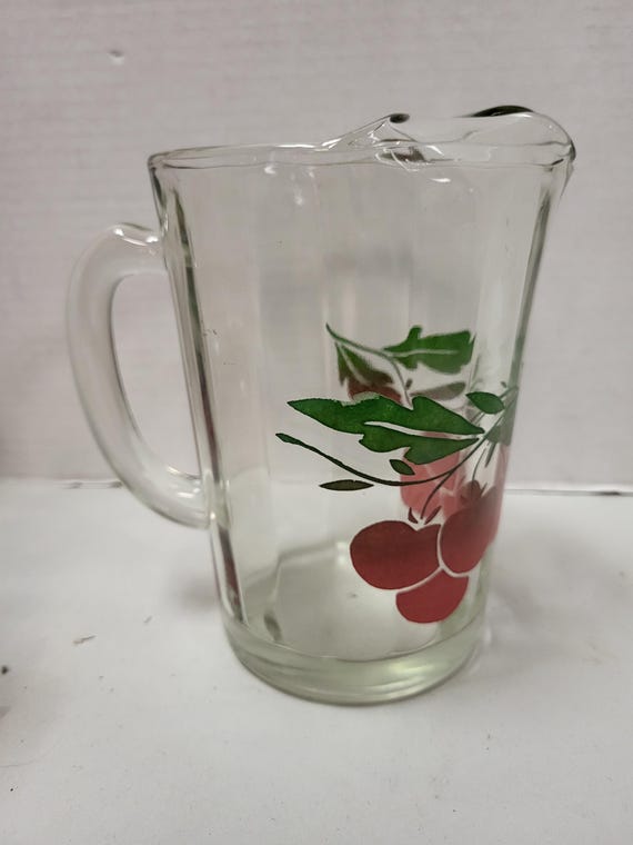 Cherry Glass Pitcher