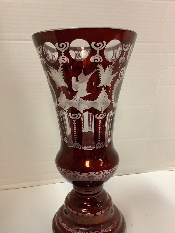 Bohemian Red Vase