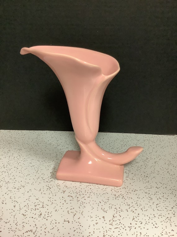 Art Pottery Pink Calla Lily Vase