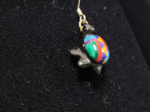 Zuni Turtle Earrings View 2