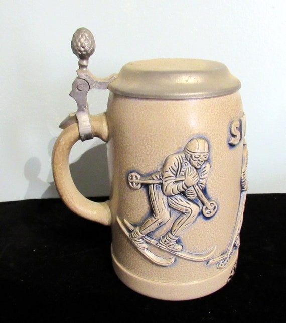 German Beer Stein Ski Heil