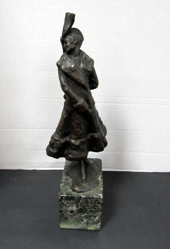 Bronze by Guttner "Woman in Winter Coat"
