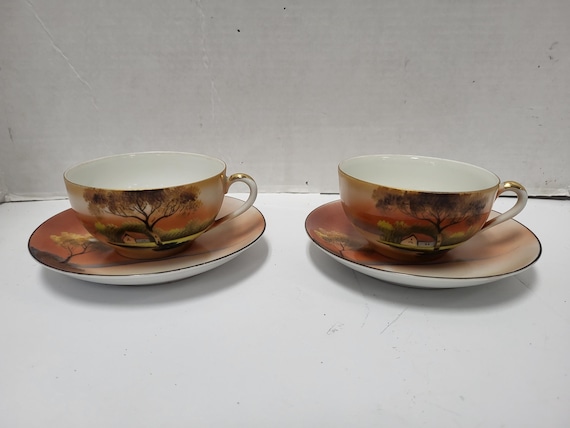 Noritake Hand Painted Tea Cups