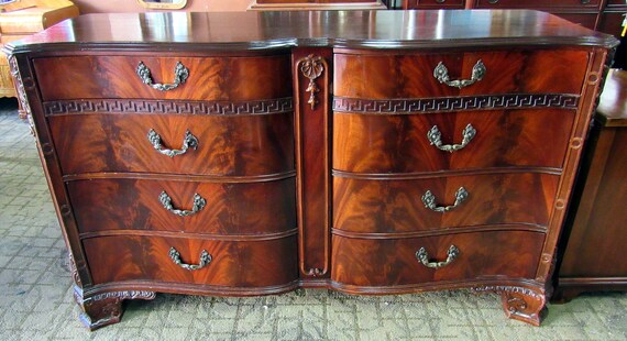 Burl walnut buffet or chest