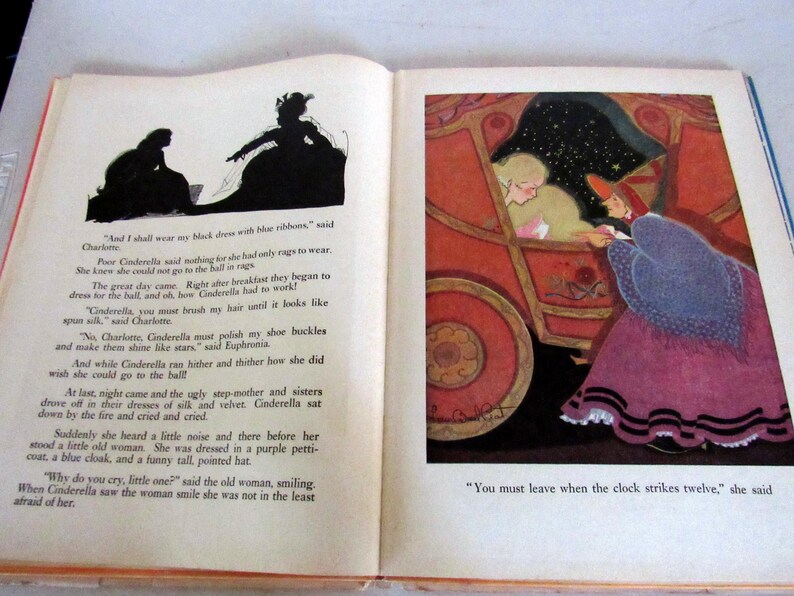 Cinderella book with dust jacket illustrated by Fern Bisel image 3