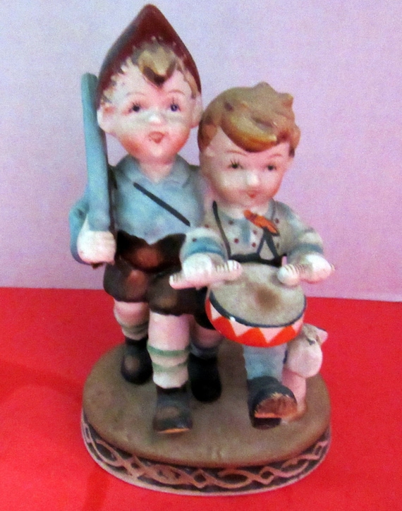 Occupied Japan figurine with two boys and a dog