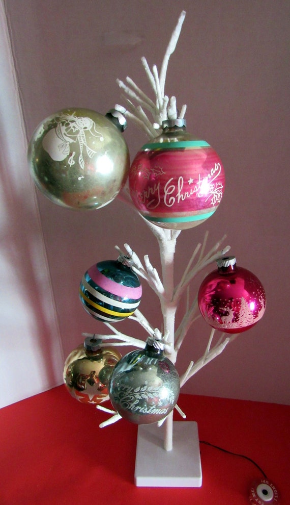 Six Vintage Christmas Ornaments
