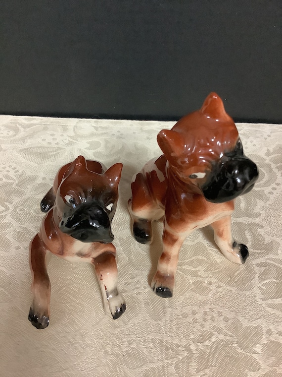 Boxer Dogs Salt & Pepper Shakers