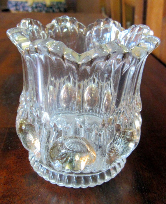 Clear and gold toothpick holder