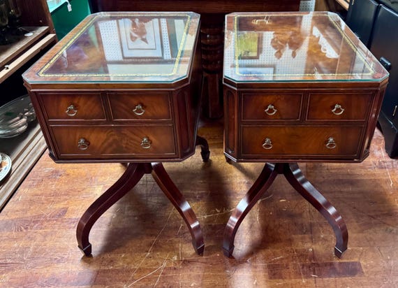 Pair of Mahogany end tables