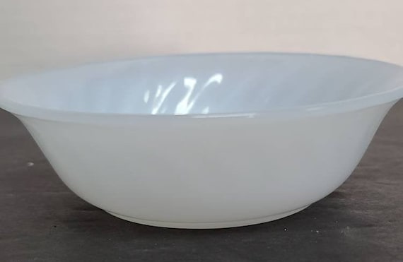 Fire King blue swirl fruit bowl