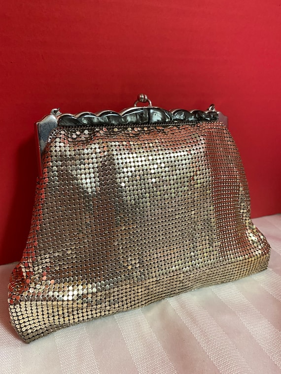 Silver Mesh Whiting and Davis evening bag - image 2