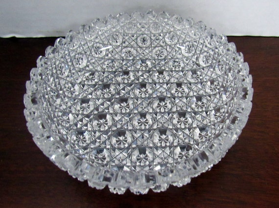 Brilliant cut glass dish