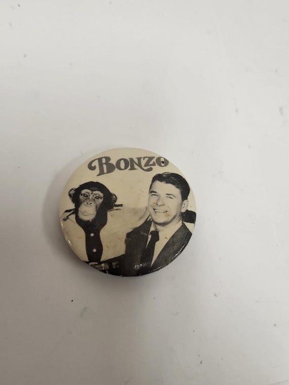 Reagan Bonzo Pin Back Button