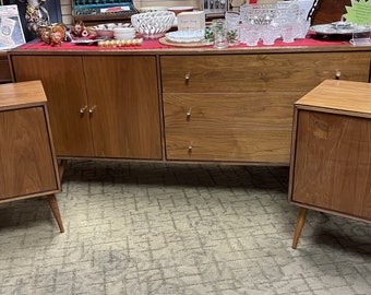 Mid Century Dresser or Credenza by Daniel Jones with nightstands