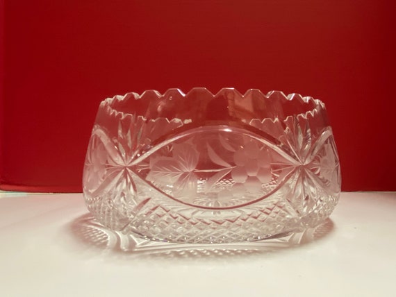 Czech Cut Glass Bowl