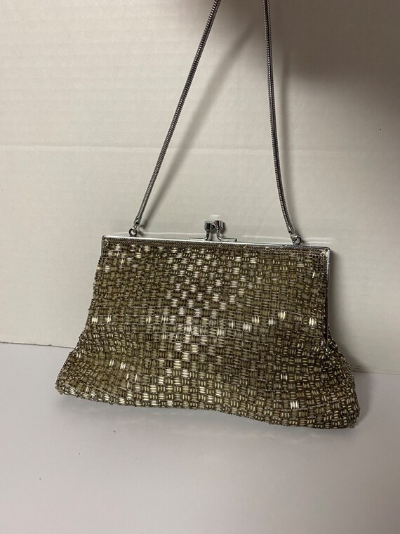 Art Deco Silver Beaded Evening Bag