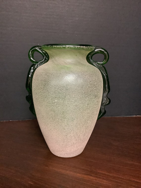 Green Scavo Sand Glass Vase