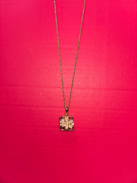 Swarovski Enamel Gift Box With Red Crystal Inside