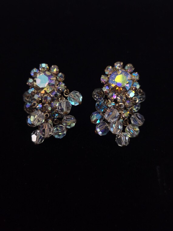Aurora Borealis Rhinestone Earrings