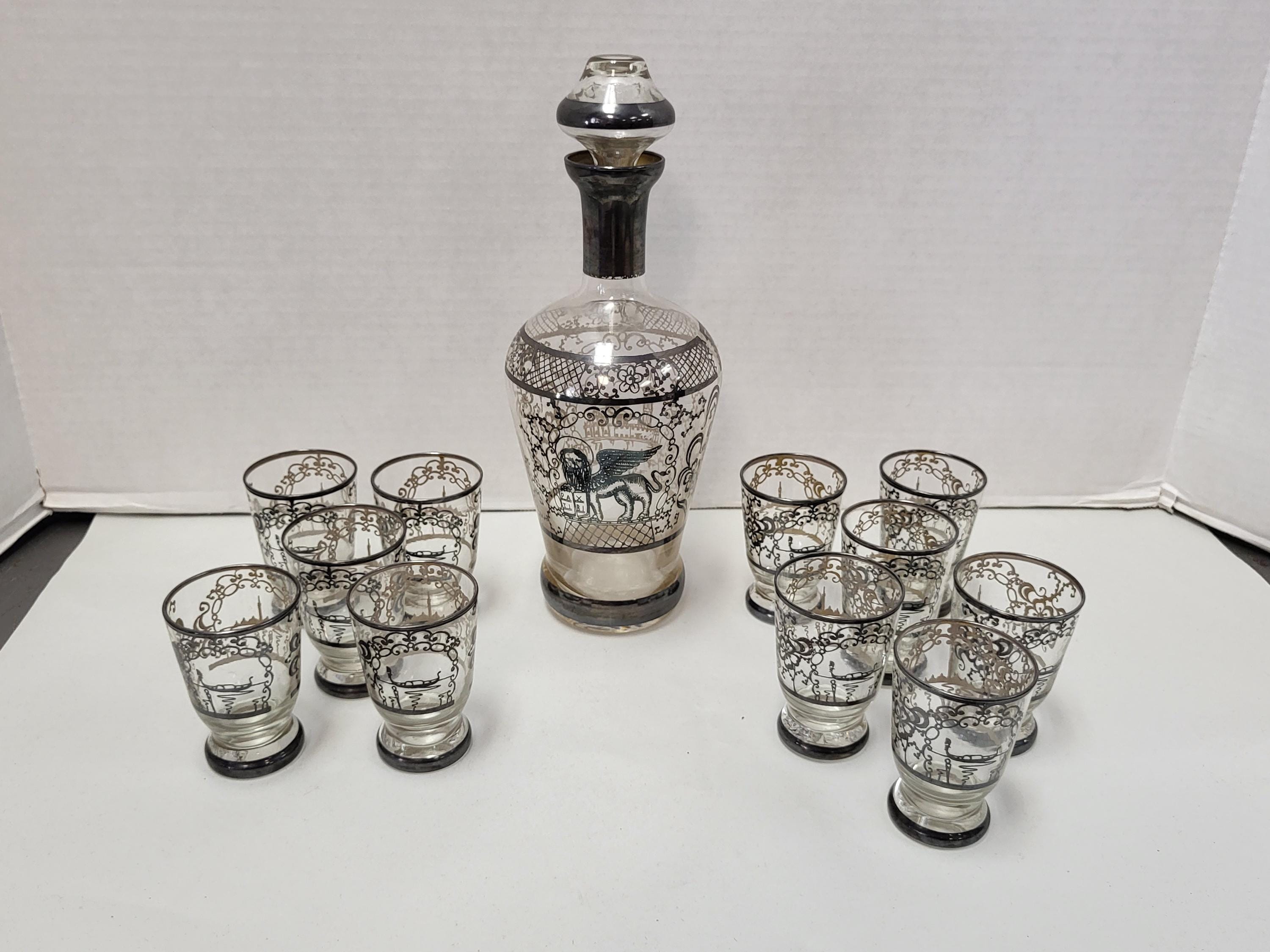 シルバーオーバーレイデキャンタ - Etsy 日本