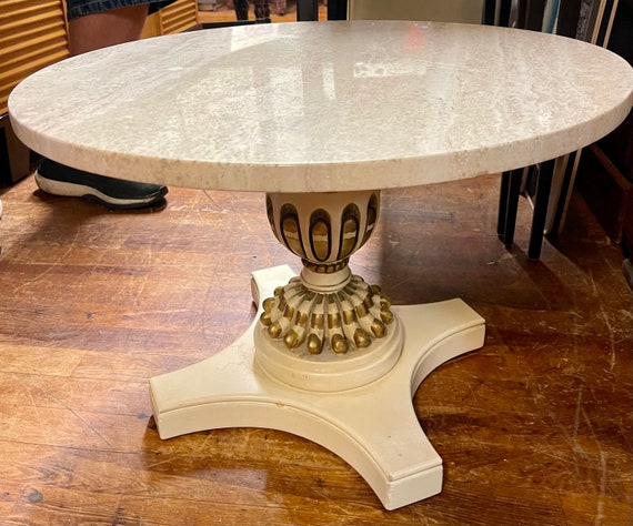 Round marble top table