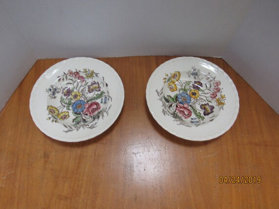 May Flower plates by Vernon Kilns
