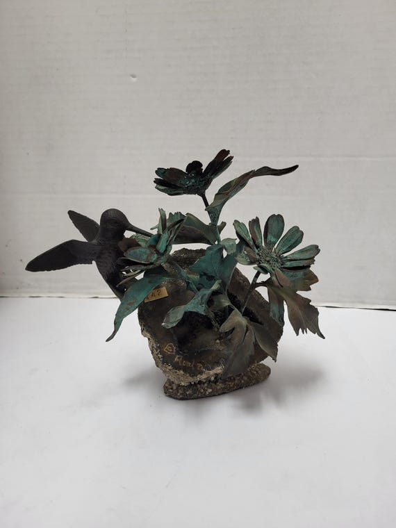 Brass Humming Bird Sculpture