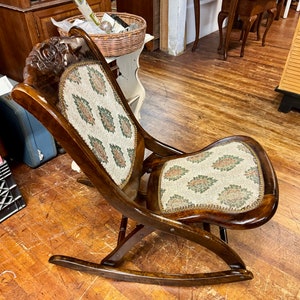 Victorian folding rocking chair