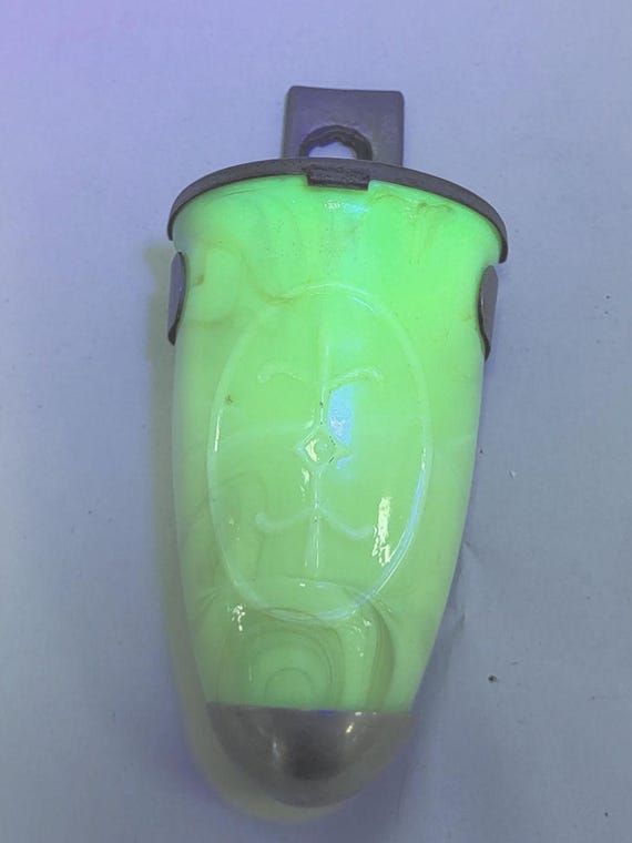 Vaseline Slag Glass Ashtray