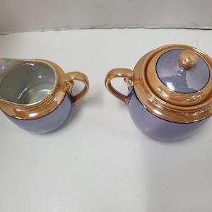 Lusterware Creamer & Sugar Bowl