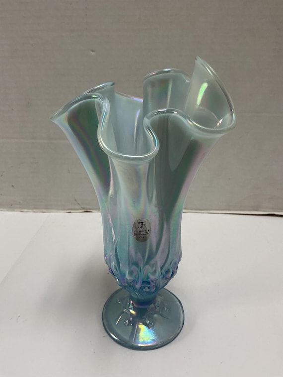 Fenton Lily of the Valley Opalescent Vase