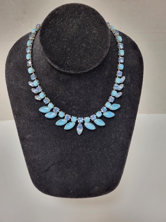 Blue Rhinestone Necklace