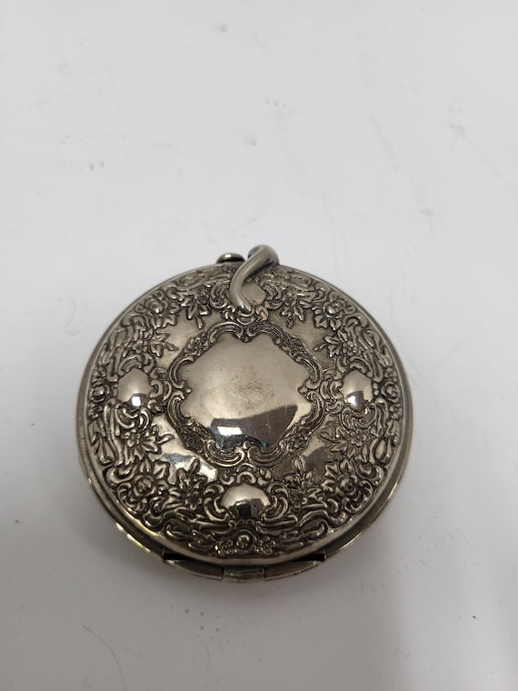 Silver tone Compact