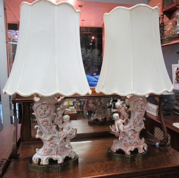 Pair of Capodimonte Lamps
