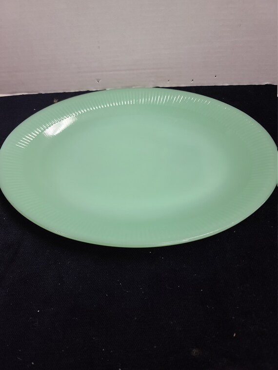 Fire King Jadite Jane Ray platter