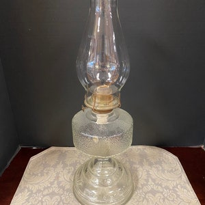 Pressed Glass Oil Lamp