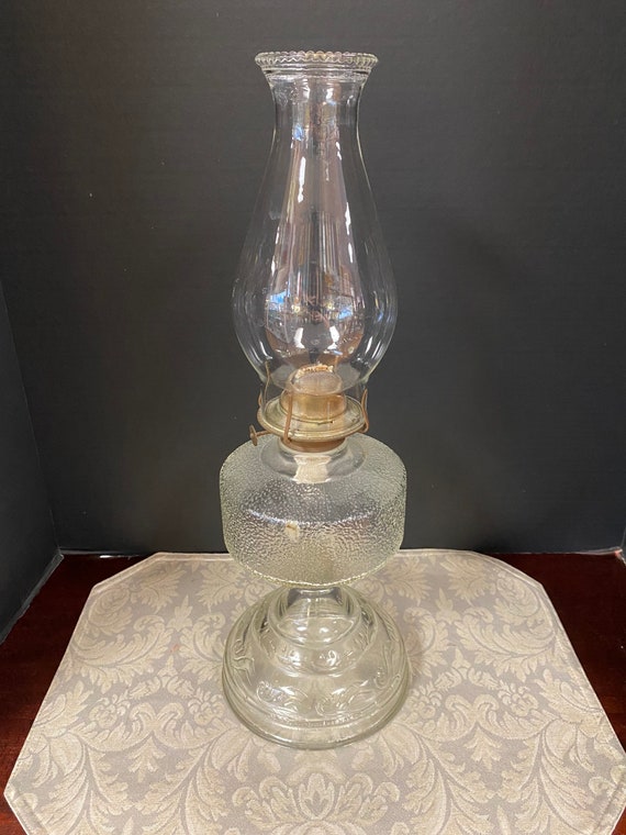 Pressed Glass Oil Lamp