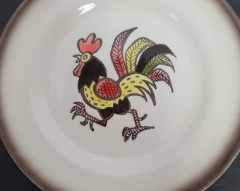 Metlox Poppytrail Rooster Plate