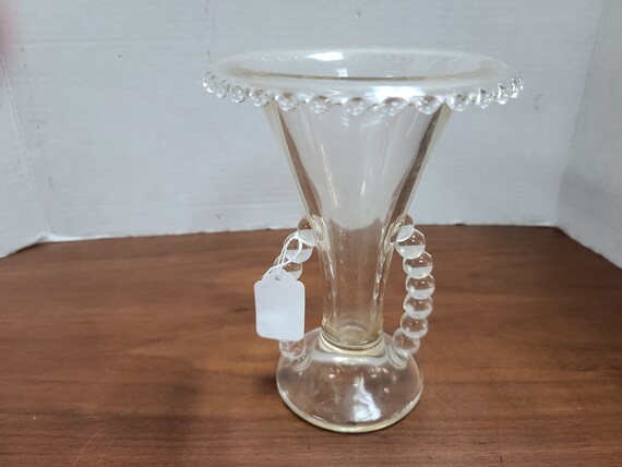 Candlewick clear glass vase
