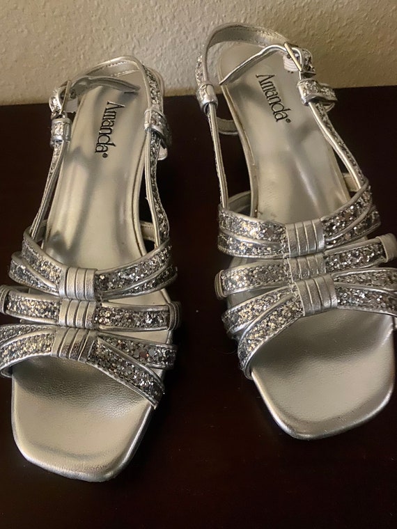 Silver sandals size 6