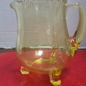 Heisey Empress Pitcher with dolphin feet