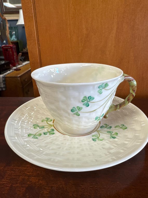 Belleek cup and saucer